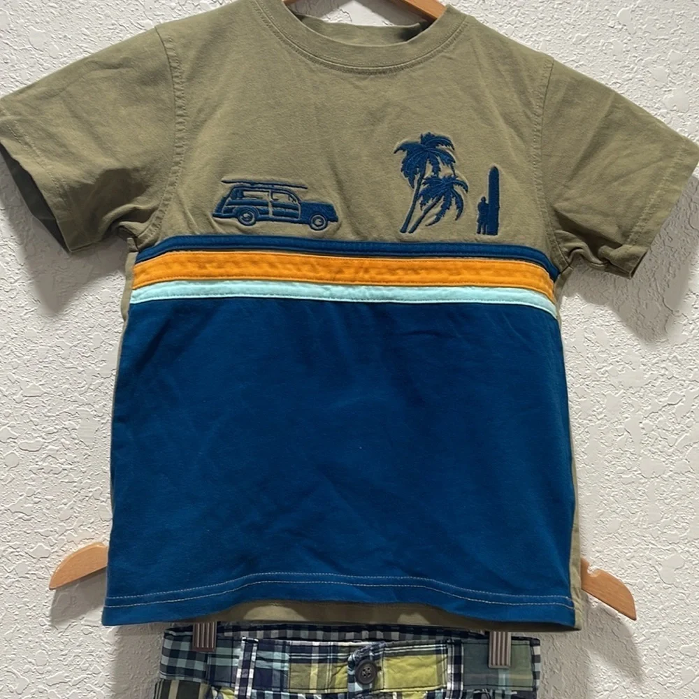 Gymboree blue and green boys SET size 5 GUC